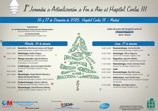 1as Jornadas de Actualización de Fin de Año del Hospital Carlos III
