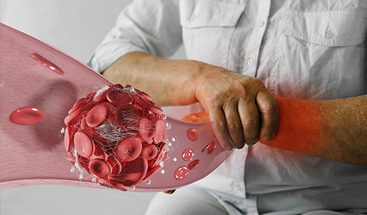 3D medical background with Corona virus cells with bloods cells